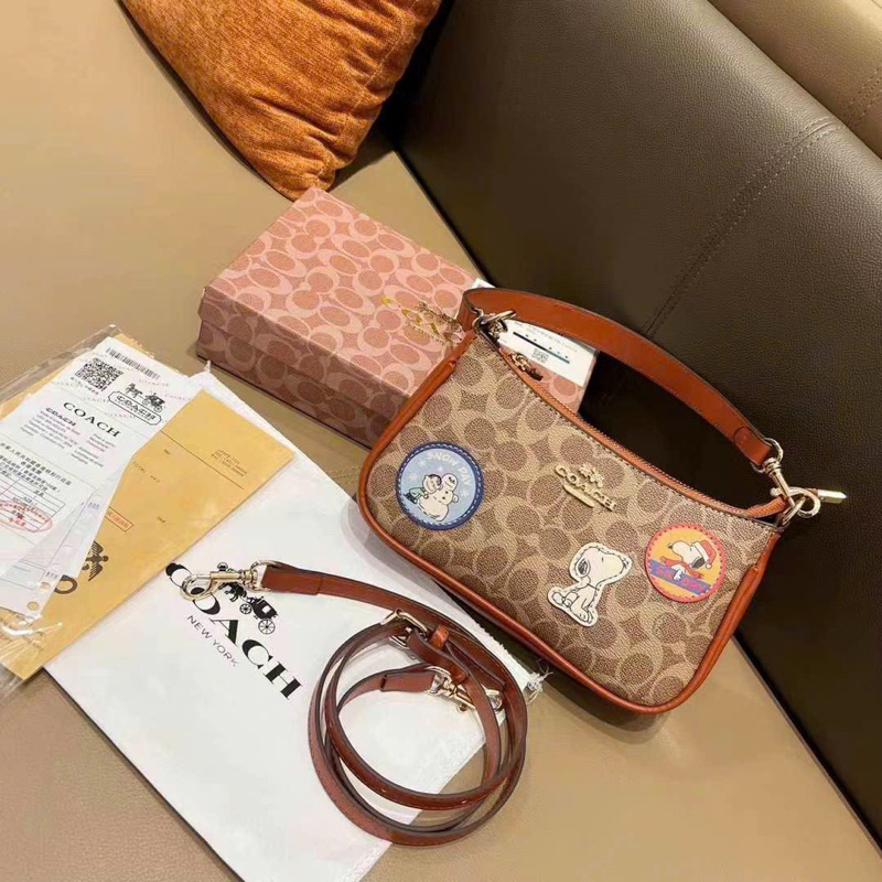 Túi Coach hai quai hoạ tiết fullbox