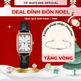 Đồng Hồ Nữ GRACIE ROMAN Tif Watches Mặt Nhỏ Dây Da Cá Sấu Sang Chảnh Chống Nước Tốt