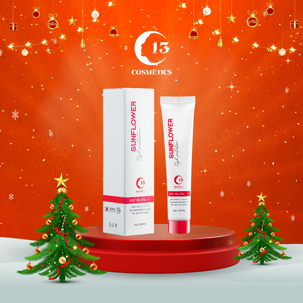 Kem Chống Nắng 3 Trong 1 Nâng Tone Nhẹ, Kiềm Dầu, Không Bết Rít Sunflower High Protection 30g C13 Cosmetics Thu Trang