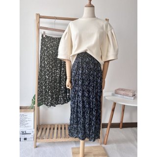 [ogniM Seoul] Chân váy hoa eo chun co giãn phong cách Hàn Quốc (Made in Korea)