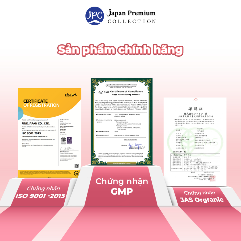Combo 2 Viên uống Hatomugi Fine Japan - giúp Trắng Da, Cấp ẩm cho da mềm mịn, hạn chế tình trạng da khô