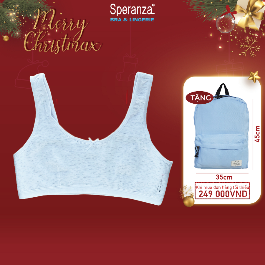 áo Lá Nữ Sinh không mút speranza, vải cotton dày, mềm mại, thấm hút mồ hôi tốt, vừa vặn bé gái 12-15 tuổi - SPAL7311SH