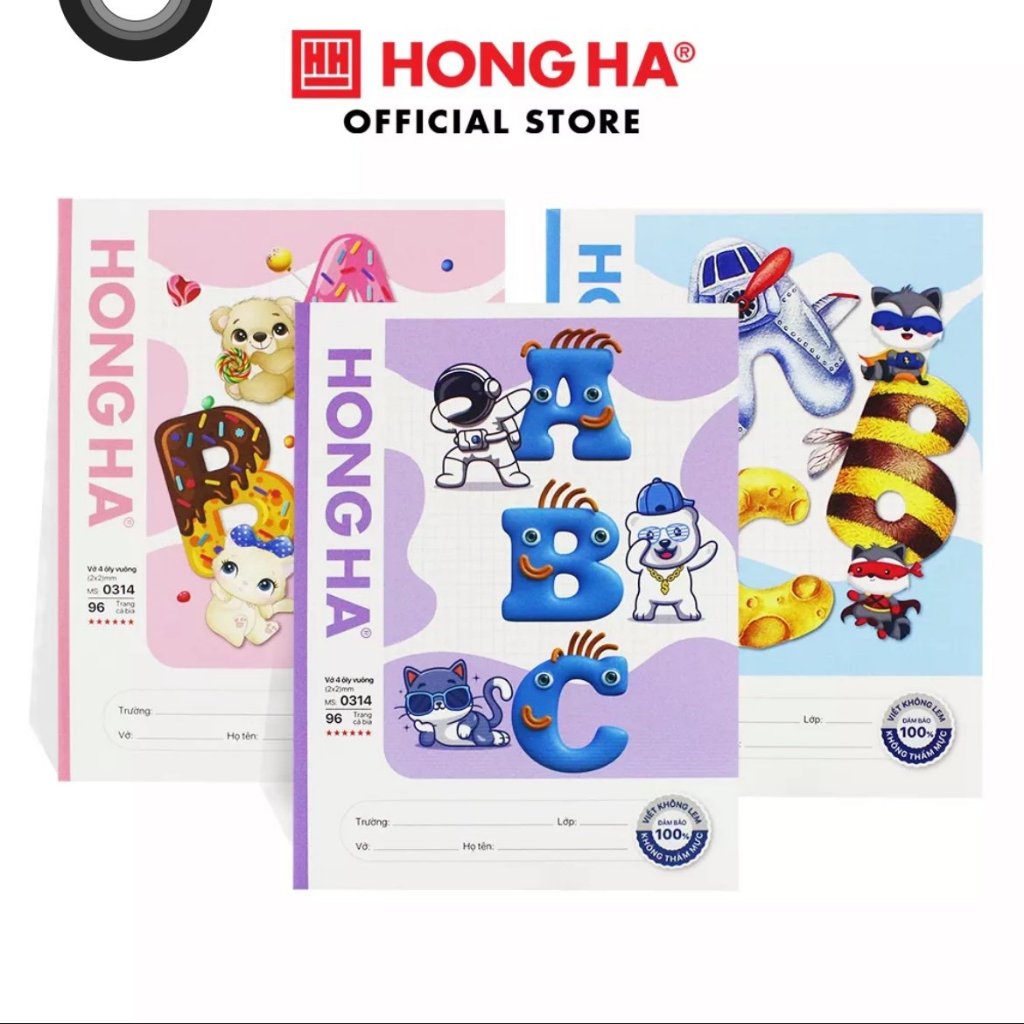 [Combo 10Q] Vở 4 ô ly 96 trang Hồng Hà Class ABC - 0314