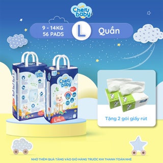 Tã Bỉm Quần CHERUBABY Size L Siêu Mỏng, Thấm Hút Tối Đa, Thoáng Khí