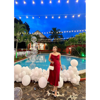 Đầm lụa cổ đổ bigsize