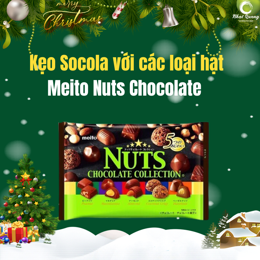Kẹo Socola với các loại hạt Meito Nuts Chocolate Collection (111g)