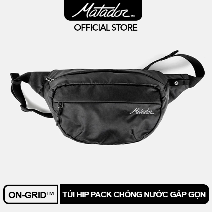 Túi bao tử chống nước gấp gọn On-Grid™ Packable Hip Pack Matador, Gọn nhẹ cho du lịch - Hàng chính hãng