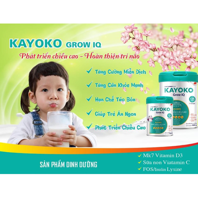 Sữa Kayoko Grow IQ (900g)
