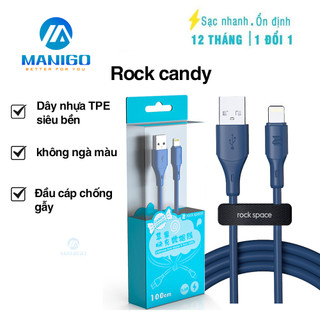 Dây cáp sạc cho iphone Rockspace candy chuẩn LN độ dài 120cm hàng chính hãng bảo hành 12 tháng