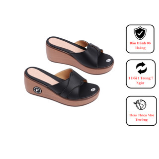 Dép Đế Xuồng 7cm Quai Da Đan Chéo Pixie X696