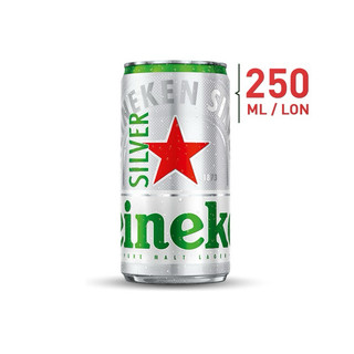Thùng 24 lon Bia Heineken bạc lon 250ml