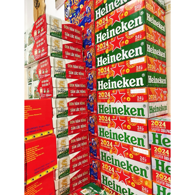 Thùng 24 lon Bia Heineken bạc lon 250ml