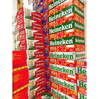 Thùng 24 lon Bia Heineken bạc lon 250ml