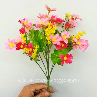 Hoa giả - hoa cúc họa mi giả cành dài 30cm một cành có 7 nhánh