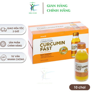 Nước tinh nghệ condition curcumin fast hộp 10 chai x 100ml - bảo vệ và tăng cường chức năng dạ dày