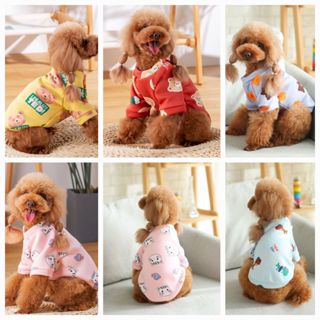 [HCM - Hỏa tốc] Áo nỉ có tay cho chó mèo chất vải cực tốt, áo poodle 5 size từ nhỏ đến siêu bự- Hàng xuất xịn