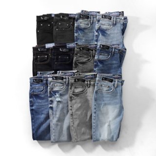 Quần Jean nam xuất ỐNG SLIM FIT , ÔM NHẸ , chất vải bò co giãn nhẹ , rách trơn bigsize 100kg - 3bros