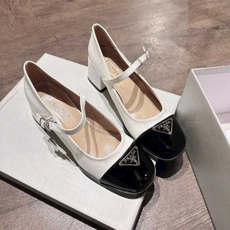 GIÀY BAL PRADA GÓT VUÔNG 5 PHÂN BÍT HẬU