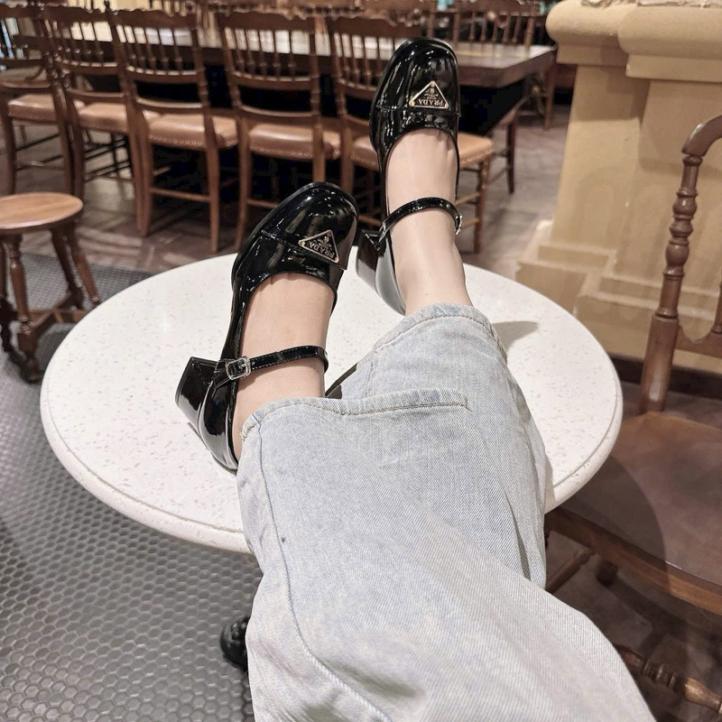 GIÀY BAL PRADA GÓT VUÔNG 5 PHÂN BÍT HẬU