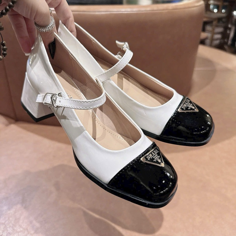 GIÀY BAL PRADA GÓT VUÔNG 5 PHÂN BÍT HẬU