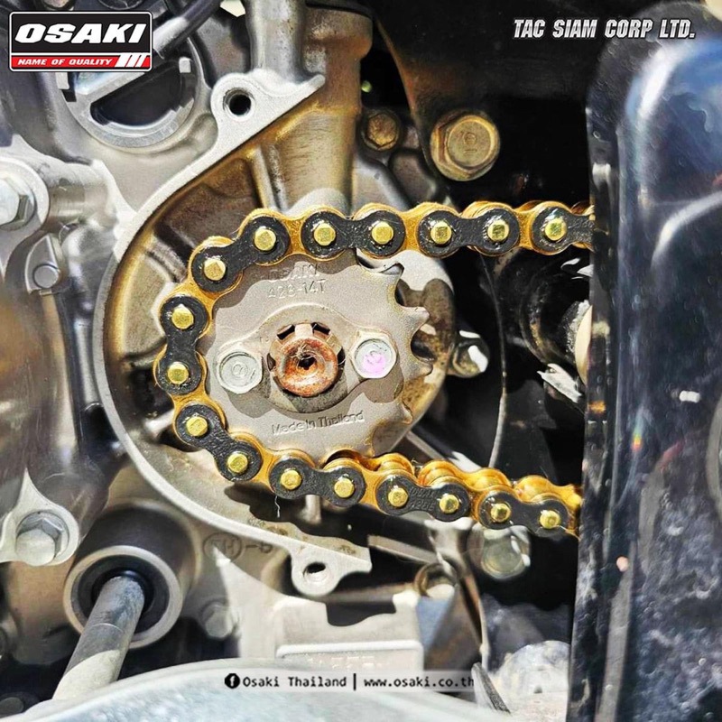 Bộ nhông sên dĩa màu đẹp hiệu Osaki Thailand cho xe Future fi Drem,Wave,Si,Ju.