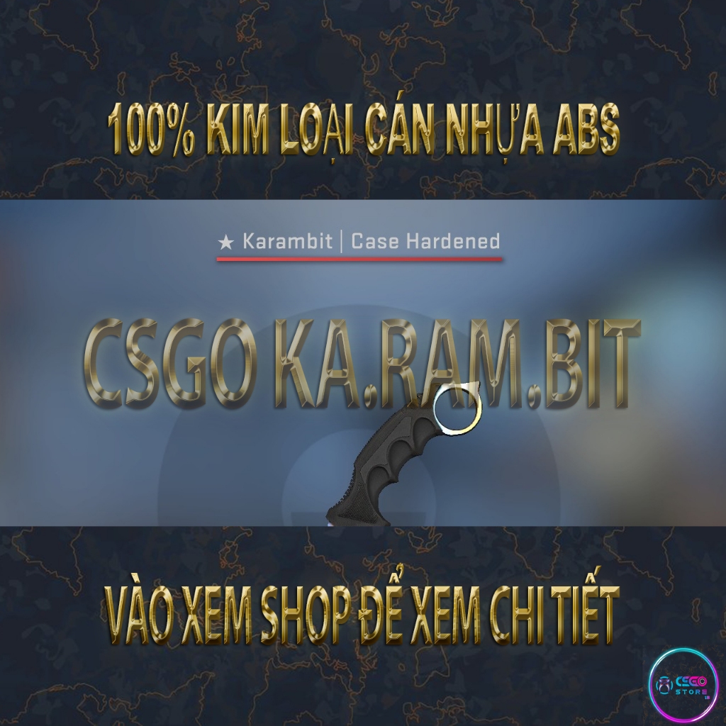 Đồ trưng bày bàn làm việc csgo karambit tay cầm nhựa ABS thân kim loại nhiều skin giá rẻ tặng sticker