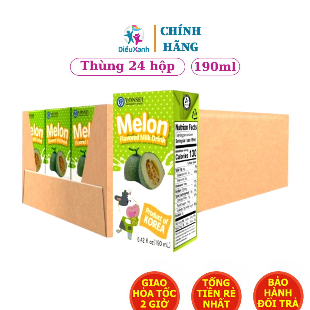 Sữa Tươi Yonsei Vị Dưa Lưới 190ML - Sữa Tươi Hàn Quốc