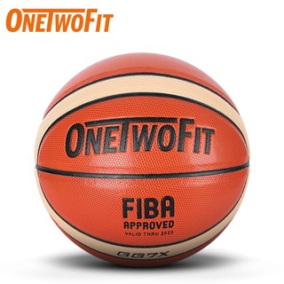OneTwoFit Bóng Rổ Cao Su Cao Cấp GG7X Trẻ Em Người Lớn Phù Hợp Sân Ngoài Trời Trong Nhà Size 7