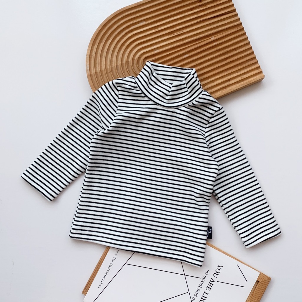 TE513- Áo giữ nhiệt cổ 5 phân cho bé trai bé gái chất bozip lông mềm mại, ấm áp size 8-17kg