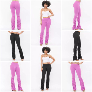  Quần tập yoga nữ quần nhảy dance quần tập dài ống loe nhún ống chân vnxk 