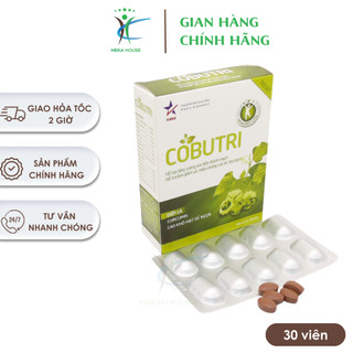 Cobutri - co ngay búi trĩ - hỗ trợ giảm co búi trĩ - hết lo táo bón, trĩ - hộp 30 viên