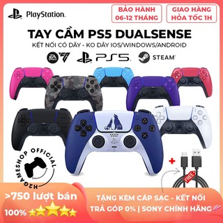 Tay cầm ps5 chơi game fo4/steam/ios/android/fc online dualsense controller playstation 5 chính hãng