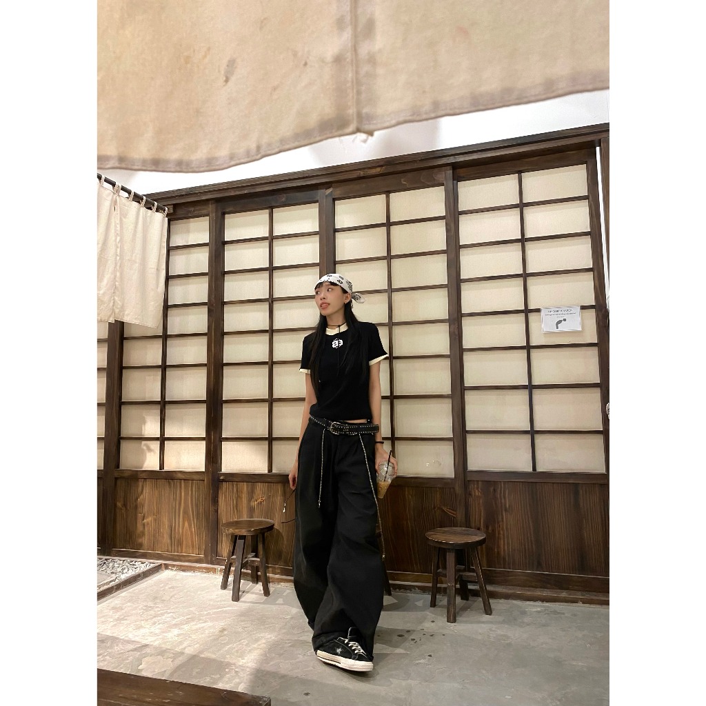 Áo thun Baby Tee Aerian - Áo thun Ringer Tee co giãn