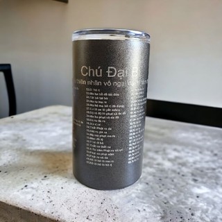 Ly giữ nhiệt khắc chú đại bi