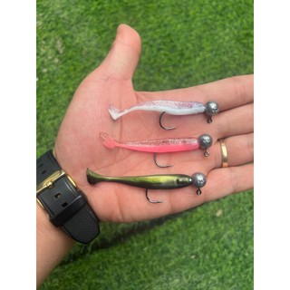 Combo mồi mềm siêu rẻ móc sẵn lưỡi jighead 6g, 8g, 10g