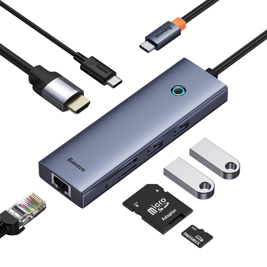 Hub chuyển Baseus Ultrajoy USB Type C HDMI4K@60Hz USB3.0 PD SD/TF