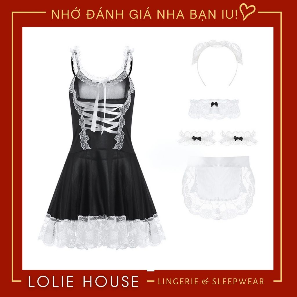 Cosplay hầu gái sexy gợi cảm Đồ ngủ hoá trang người hầu quyến rũ LOLIE HOUSE - CP5 | BigBuy360 - bigbuy360.vn