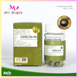 Trà thảo mộc giảm cân slimming care x3 hộp 30 viên, viên uống hỗ trợ giảm cân giảm mỡ an toàn mei beauty