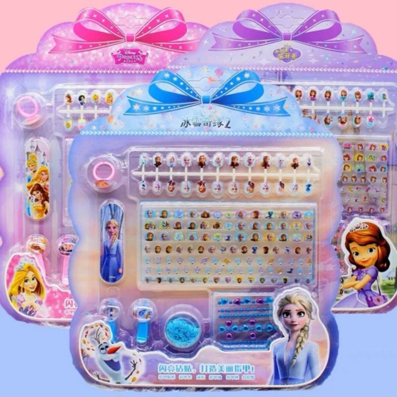 Vĩ Đồ Chơi Dán Móng Tay An Toàn Cho Bé - Đồ Chơi Làm Nail - Giao Mẫu Ngẫu Nhiên