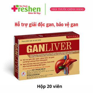 Viên uống Ganliver - Dùng cho người bị viêm gan, suy giảm chức năng gan Hộp 20 viên