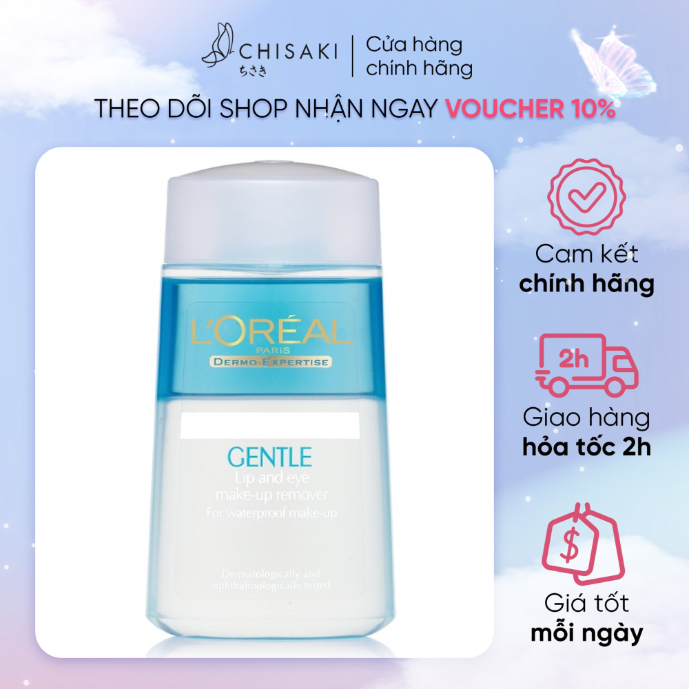 Nước Tẩy Trang Mắt Môi L'Oréal Dịu Nhẹ Cho Da 125ml