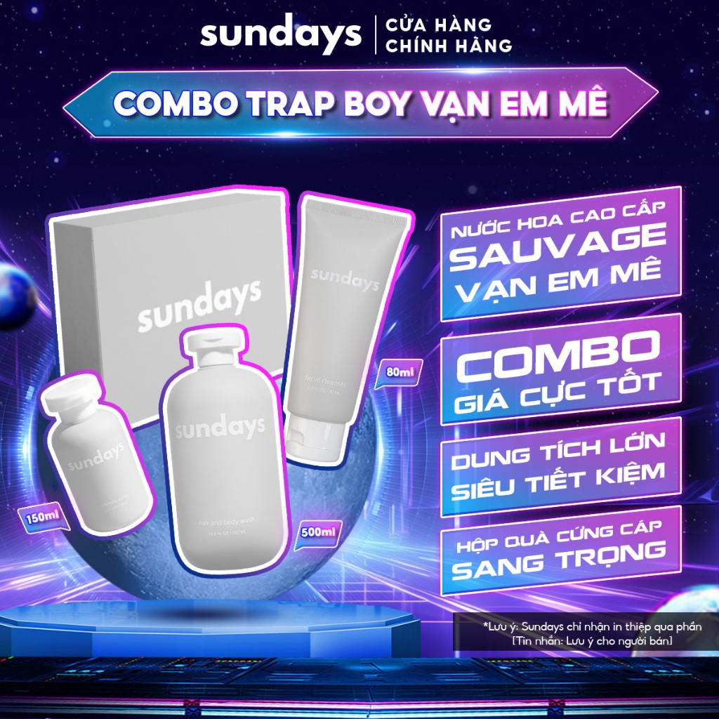 Dung Dịch Vệ Sinh Nam Giới Sundays làm sạch, khử mùi, hương nước hoa lôi cuốn 150ml