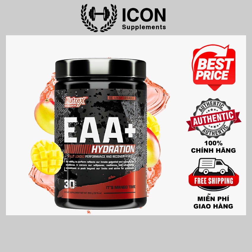 Thực Phẩm Bổ Sung Nutrex EAA+ (30 servings) - Hỗ Trợ Phục Hồi và Phát Triển Cơ Bắp