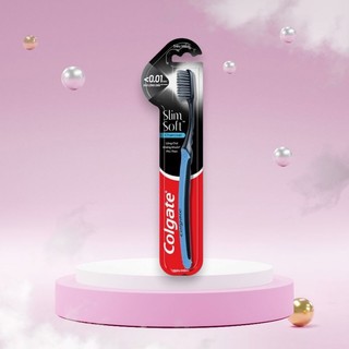 Bàn chải đánh răng Colgate than hoạt tính kháng khuẩn SlimSoft Charcoal mềm mảnh 0.01mm