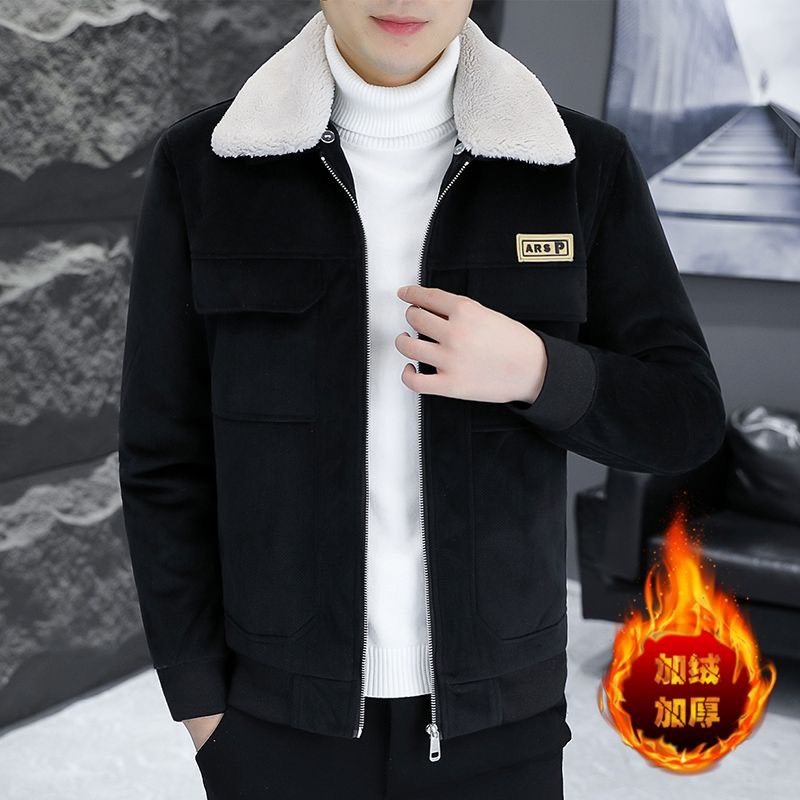 Áo khoác da lộn hàng quảng châu cao cấp, áo da nam 2 túi cực chất mẫu mới nhất 2024 .