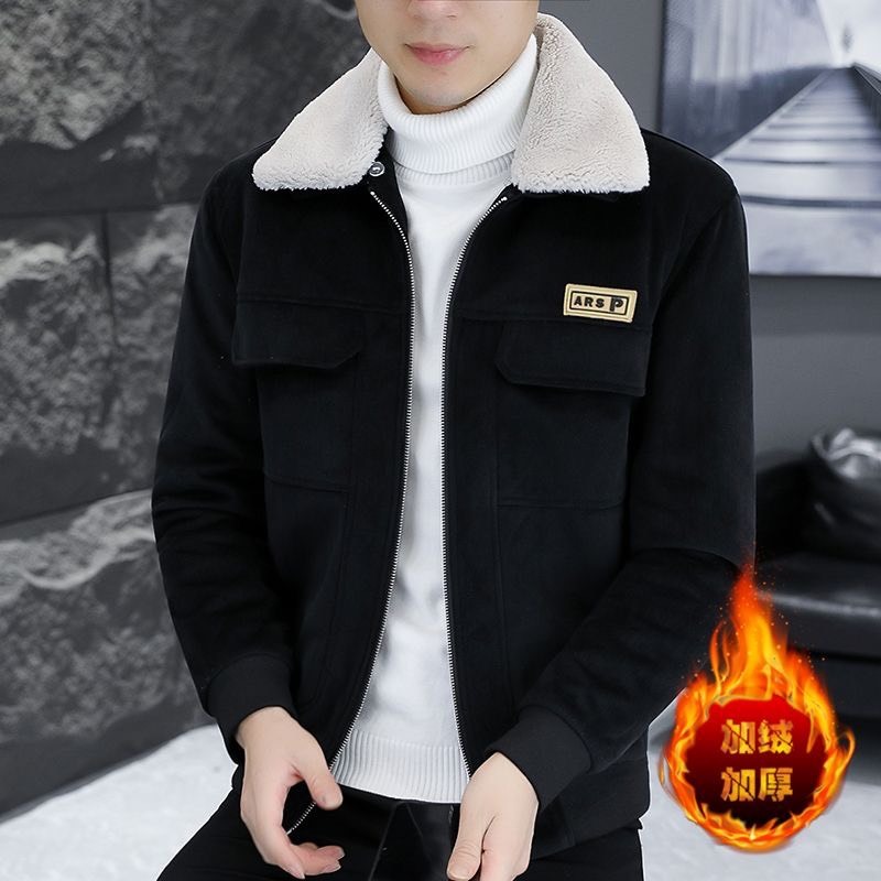 Áo khoác da lộn hàng quảng châu cao cấp, áo da nam 2 túi cực chất mẫu mới nhất 2024 .