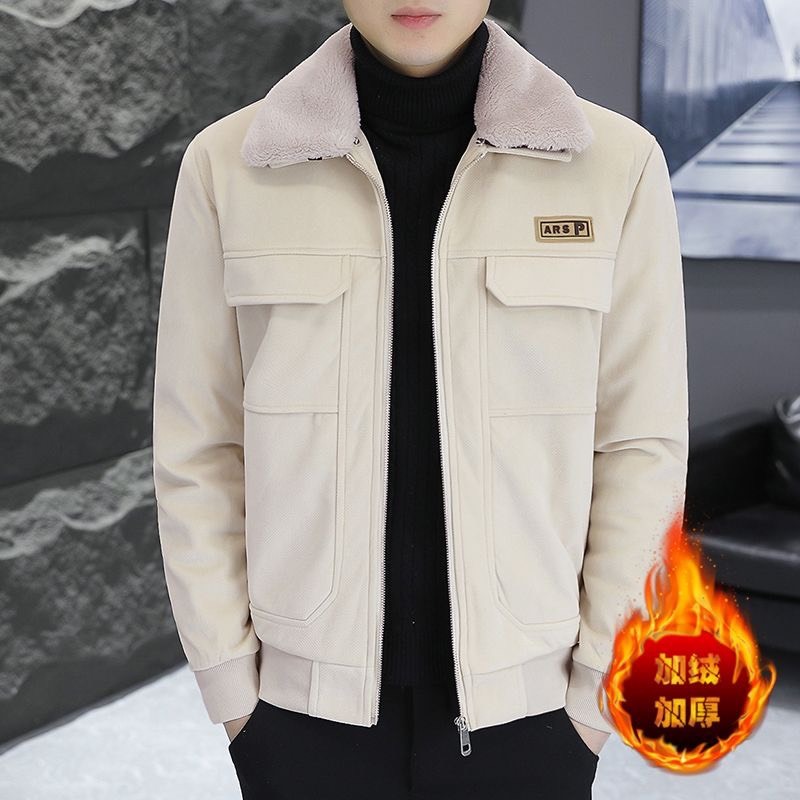 Áo khoác da lộn hàng quảng châu cao cấp, áo da nam 2 túi cực chất mẫu mới nhất 2024 .