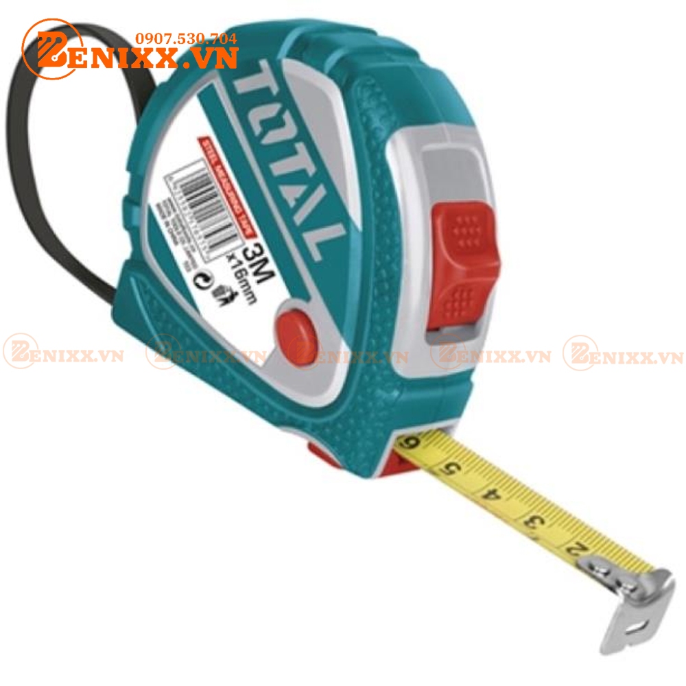 Thước cuộn thép nền vàng Total 3m, 5m, 8m, 10m - Thước kéo thép