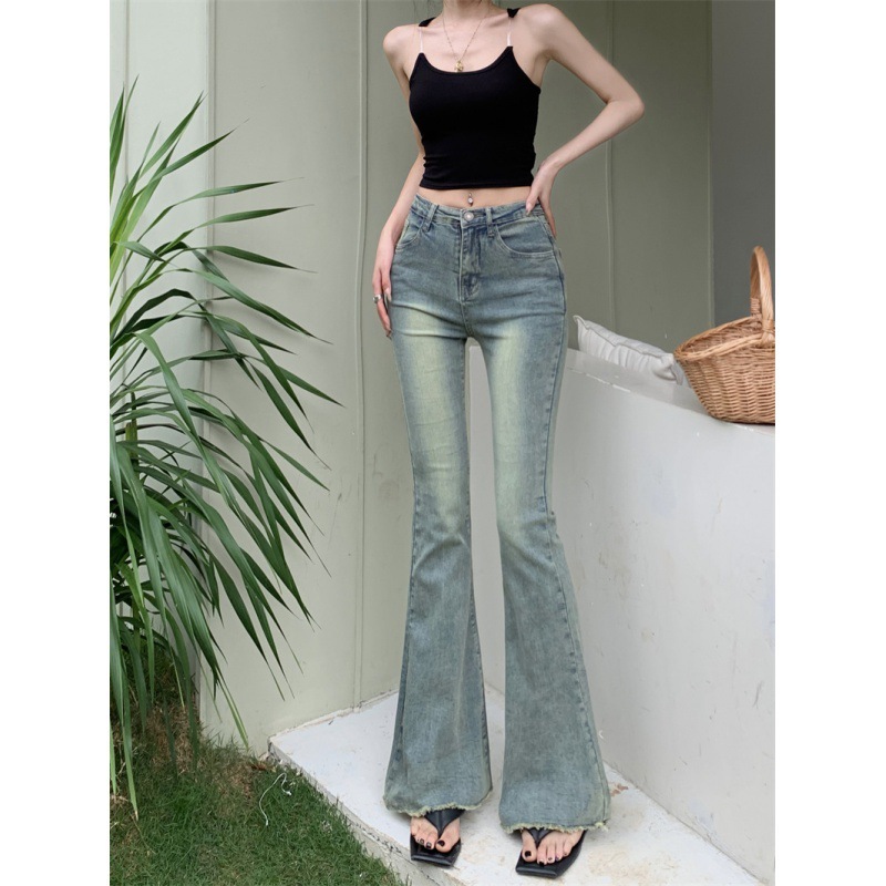 Quần jeans nữ ống loe co giãn MIAA , quần bò jean nữ ống đứng rộng suông CẠP CAO cao cấp Hottrend 2023