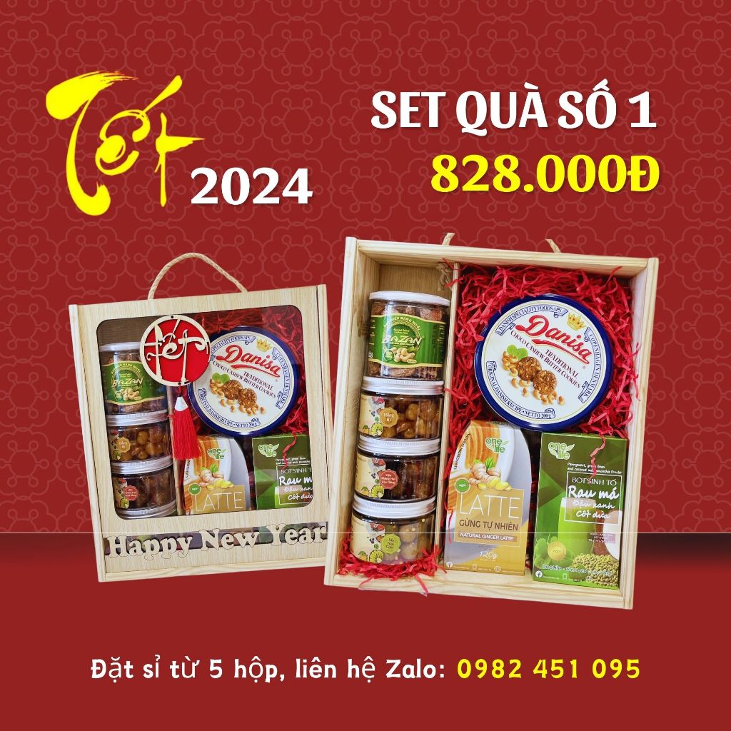 Set Quà Tết Giáp Thìn 2024 - Bộ sản phẩm 8 Món - QUÀ TẶNG DOANH NGHIỆP CAO CẤP